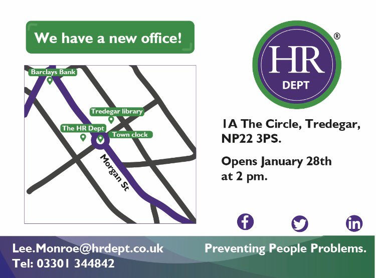HRDeptSWales's tweet photo. Tomorrow at 2pm I shall be opening my new office in my home town of Tredegar.
Anyone passing at 2pm, feel free to pop in for a coffee and a cake.
#localhr #tredegar #blaenaugwent #hr @tredegarwales @BlaenauGwentCBC @BlaenauGwent @BlaenauGwentBiz https://t.co/K9Vgkx3rKW