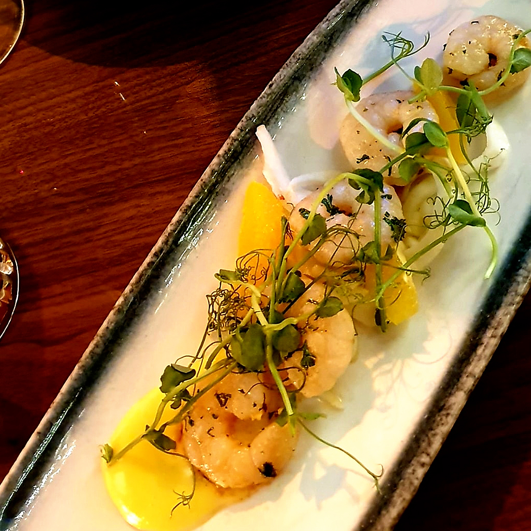 ParisBarandRes's tweet photo. Earlier this month we launched our new menu, have you tried it yet? ✨

One of our customer's favourite new starters has to be 'Pan-Roasted King Prawns.' Served with saffron aioli, pickled fennel and a refreshing citrus salad 🦐

https://t.co/fCeoNF7FF5 https://t.co/Yrwdl7vHgg
