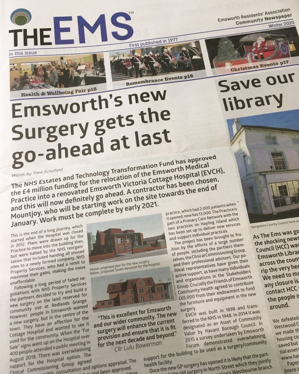 Another brilliant edition of the Emsworth community newspaper The Ems, full of news, what's on, photos and reviews. Always an enjoyable project to work on. @EmsworthLife #Emsworthlife #communitynews #graphicdesign