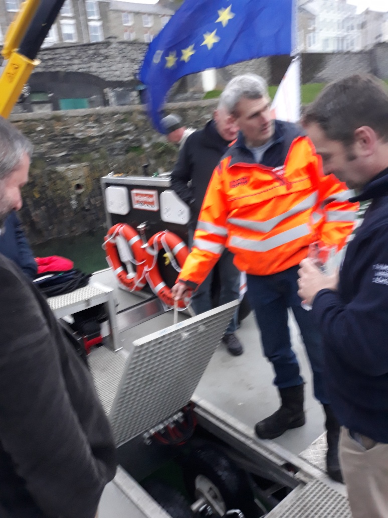 propelcornwall's tweet image. Great to celebrate the launch @WorkFloat on Friday with supporters and friends of the project incluidng @timlight @marinei_feed @3WhiteHats See the  innovative folding workboat at a UK harbour near you this February. workfloat.co.uk/demo/