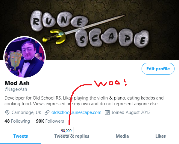 JagexAsh's tweet photo. Thank you all very much, @OldSchoolRS! https://t.co/9y2T5npLrk