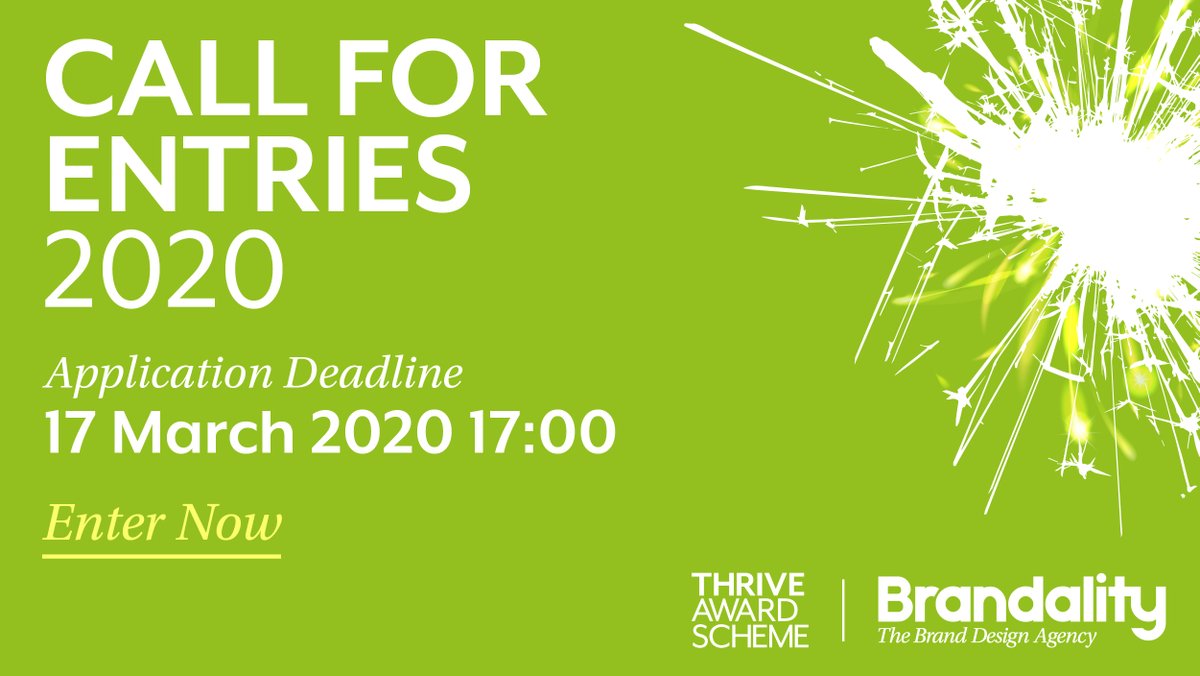 ThriveAward's tweet photo. We are so excited to announce that the first #ThriveAwardScheme is now open for entries!!! To find out more about the Thrive Award Scheme please go to https://t.co/YF9Jj52pz4
#Brandality #branding #brandingagency #brand #brandingcompanies #brandidentity #packagingdesigners https://t.co/Yee1QlDIGJ