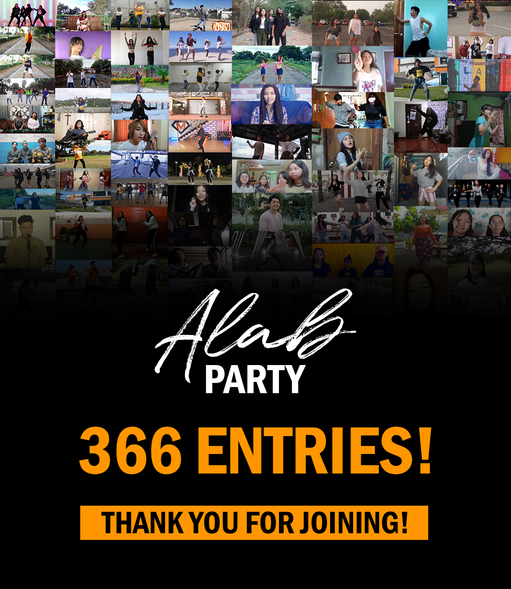 SB19Official's tweet photo. [#ALABParty]

Ako pa ba kaya'y mapapansin mo? 🎤🎧

1st round of ALAB Party has ended with 366 entries! Thanks to all who joined~ We will screen and notify those who qualified soon. Keep on dancing and singing Alab!

#SB19 #SB19_JOSH #SB19_SEJUN #SB19_STELL #SB19_KEN #SB19_JUSTIN https://t.co/RvuvwVoHhA