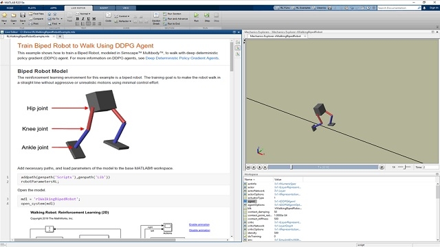 robot simulation in MATLAB