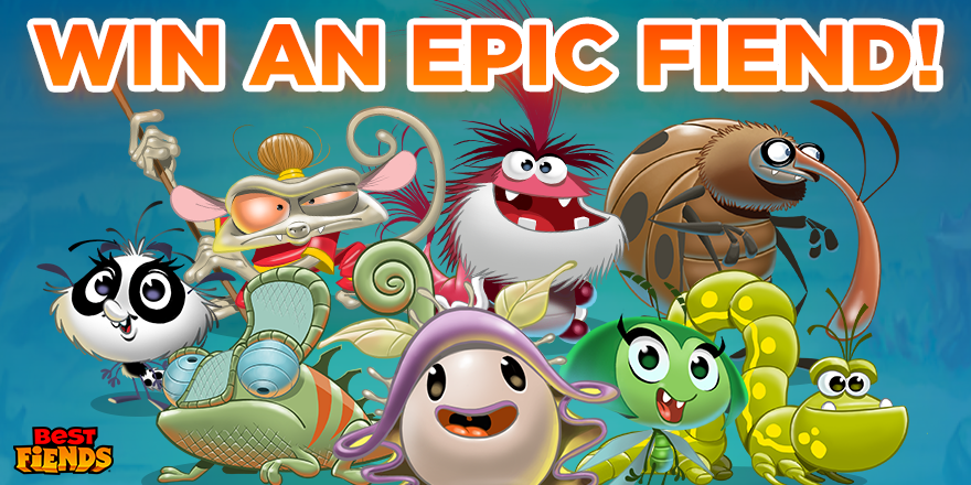 bestfiends's tweet photo. WANT TO WIN AN EPIC FIEND? To enter LIKE and COMMENT on this post with where you're from! 3 winners will be chosen at random and notified by direct message on January 31. 

Terms and conditions apply! 👉https://t.co/qfYxD46JVg Void where prohibited, open only to US residents. https://t.co/78Hpduk7XP