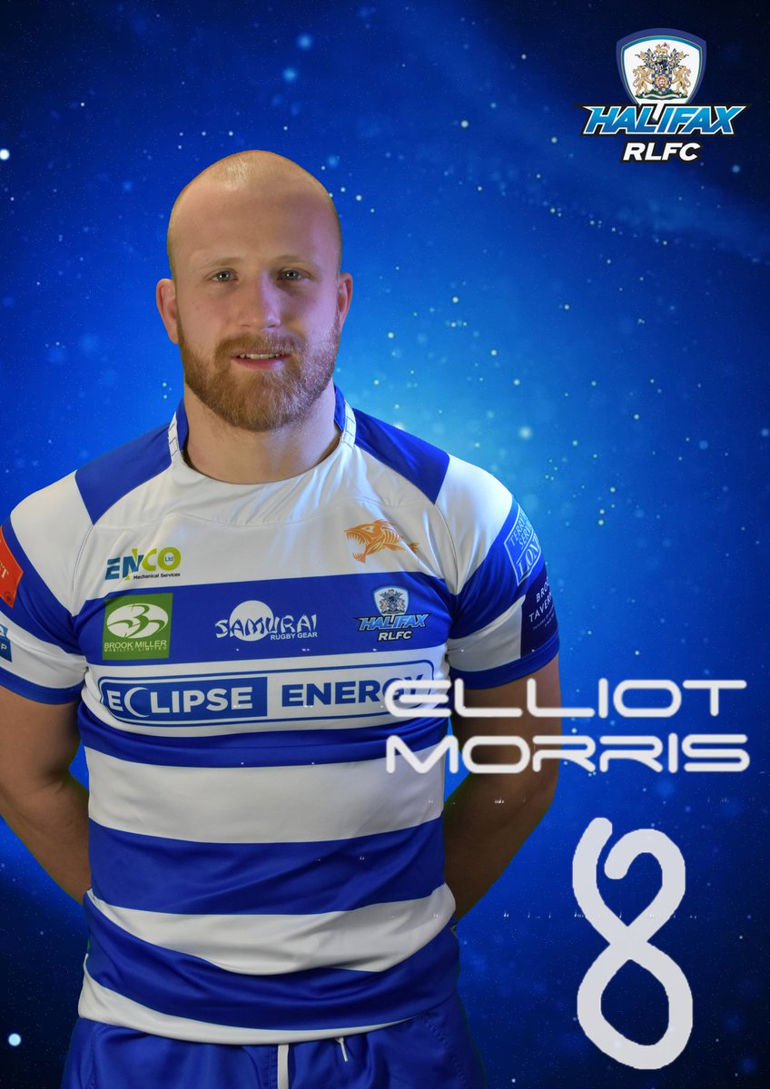 HalifaxPanthers's tweet photo. YOUR NUMBER 8️⃣ Elliot Morris #EM8

You can meet Elliot and all your 2020 Halifax squad at the Investing For Tomorrow Shay Stadium banqueting suite this Friday 7.30pm.

This is open to all Supporters, Sponsors and media 🔵⚪️

#BlueWorldOrder https://t.co/cDfQouOuF9