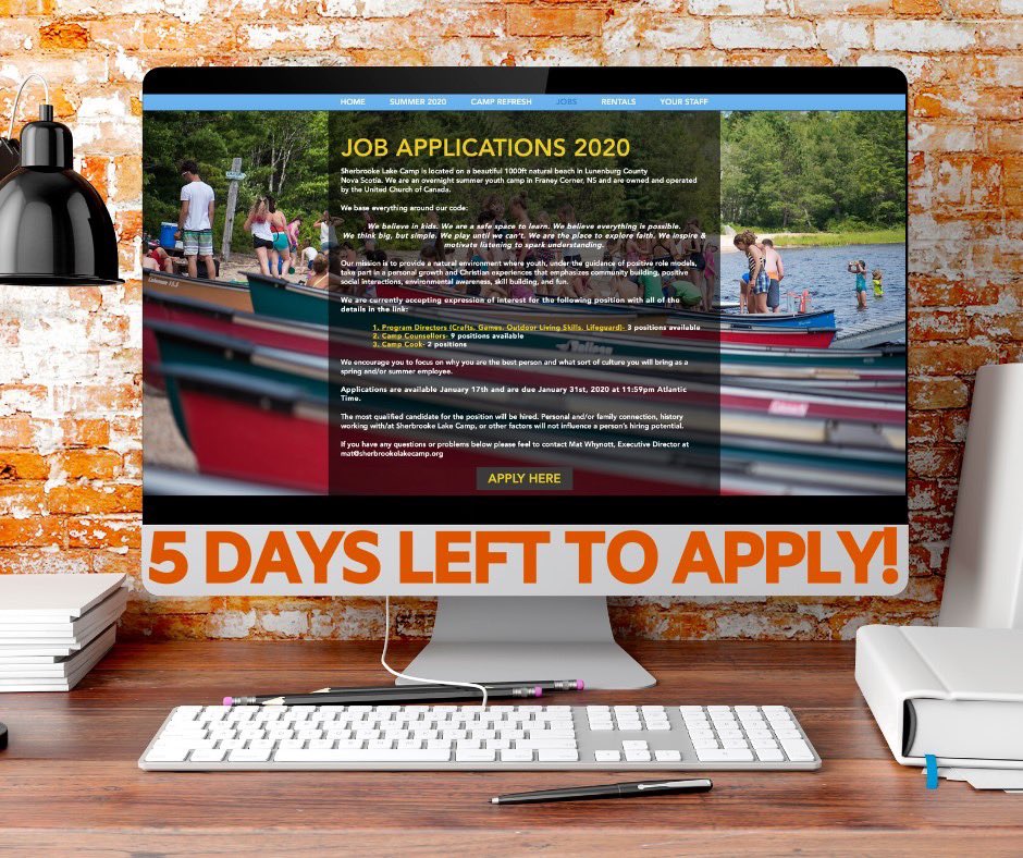 Come work with us! sherbrookelakecamp.org/jobs Camp jobs are the best #theplacetobethissummer  #sherbrookelakecamp