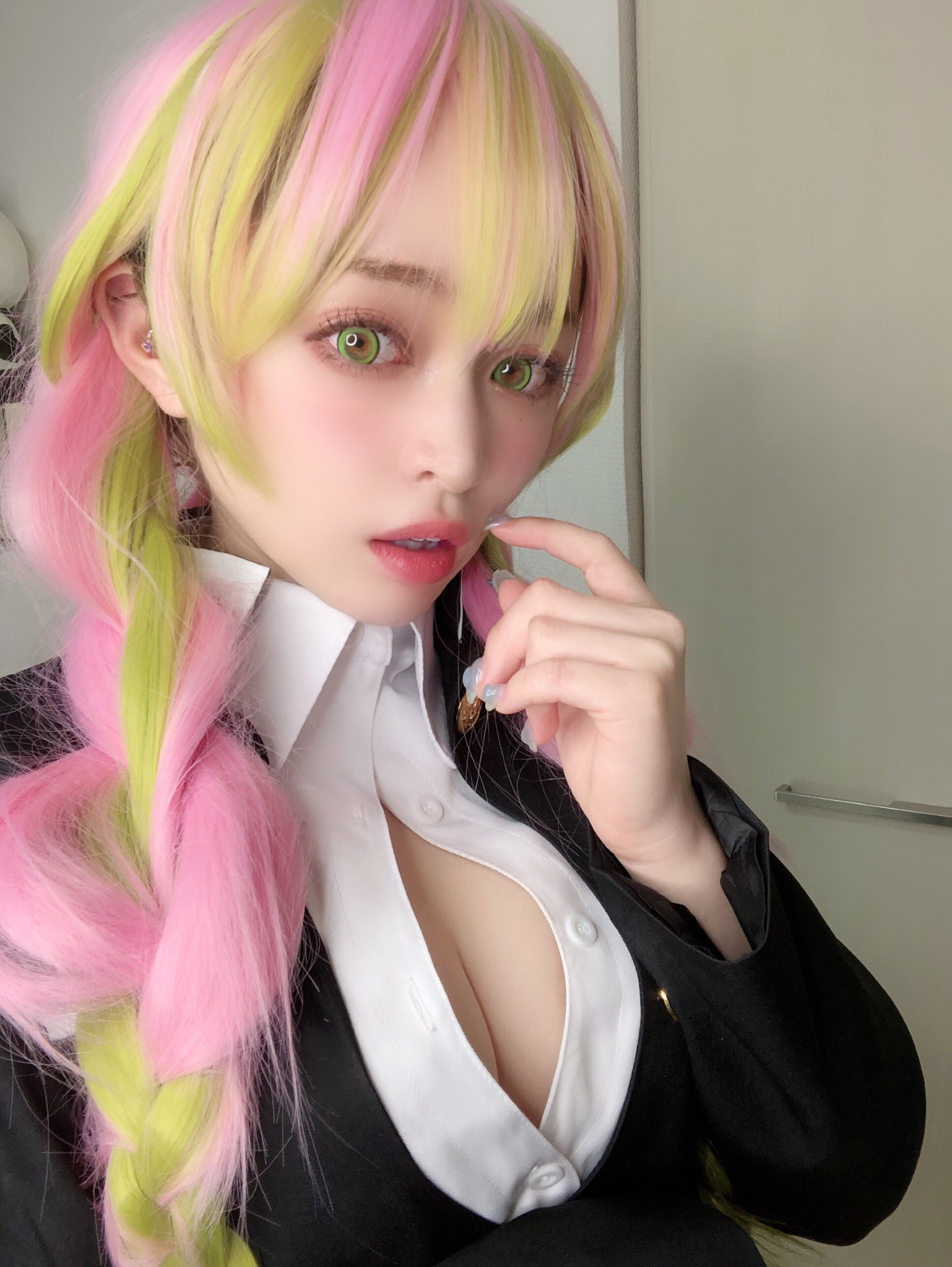 鬼滅の刃 甘露寺蜜璃 コスプレ Amazon.co.jp: [sakuracos] 鬼滅の刃 甘露寺蜜璃 コスプレ衣装
