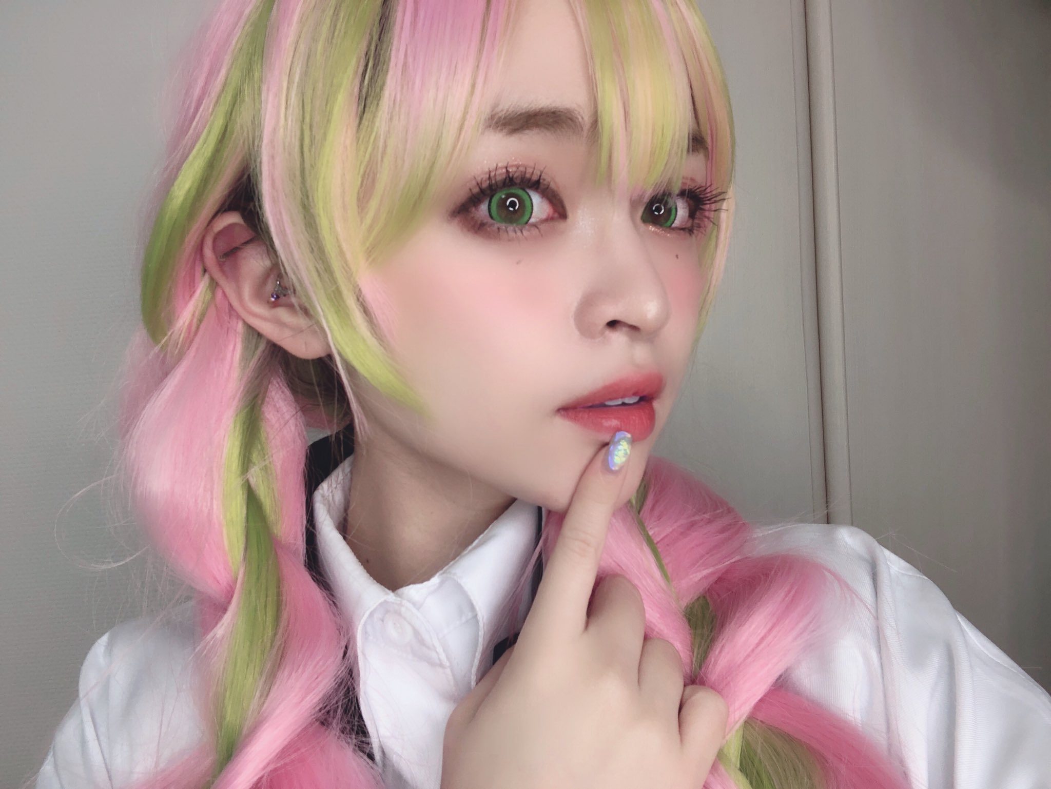 甘露寺蜜璃 コスプレ YouTubeの撮影で #鬼滅の刃 #甘露寺蜜璃 ちゃんの コスプレに