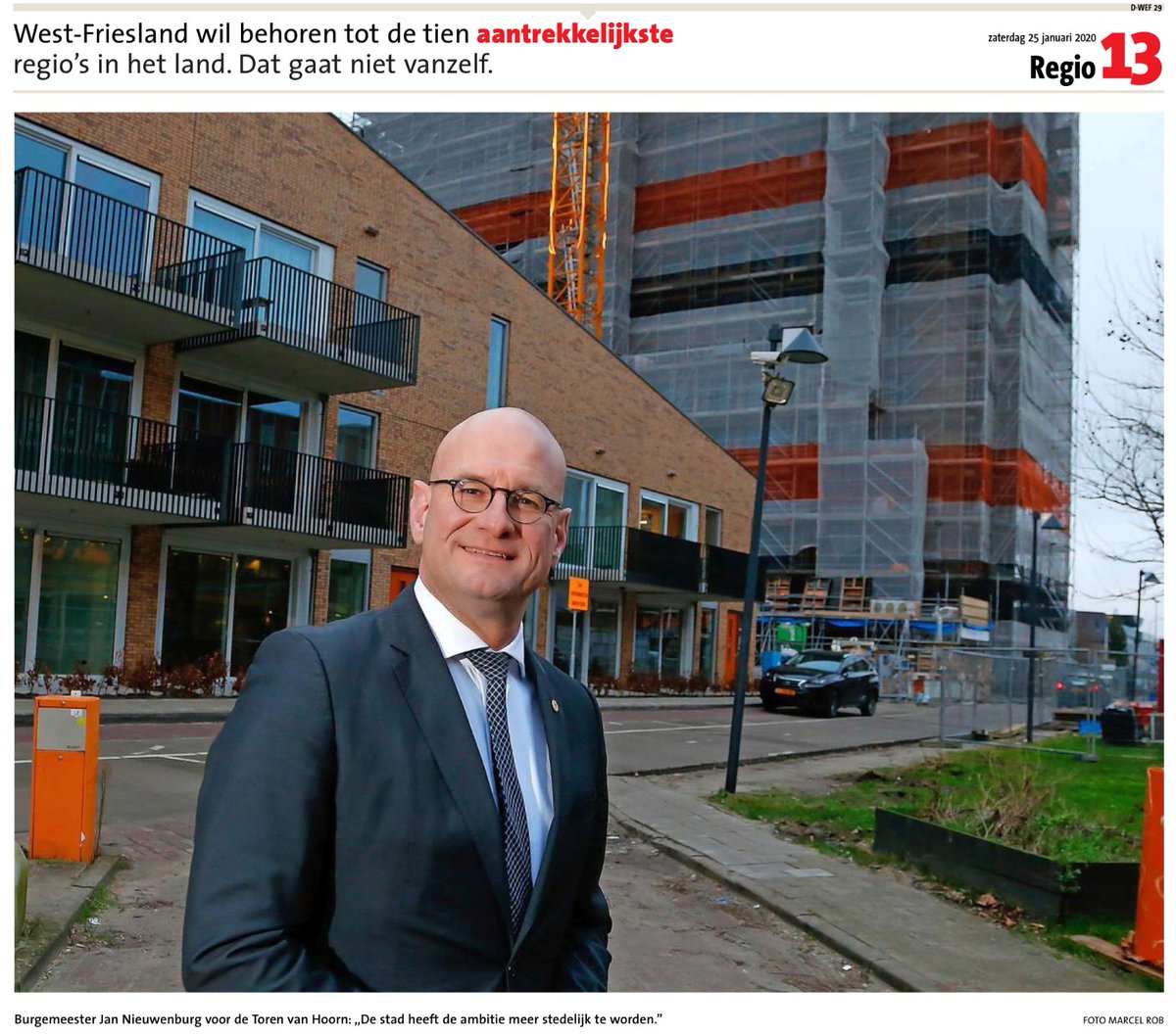 Afgelopen zaterdag in het <a href="/nhdagblad/">Noordhollands Dagblad</a> , Burgemeester <a href="/Jan_Nieuwenburg/">Jan Nieuwenburg</a> voor #TOREN: "#Hoorn heeft de ambitie meer stedelijk te worden."

Foto © Marcel Rob

Lees het volledige premium artikel op de site van NHD: noordhollandsdagblad.nl/cnt/dmf2020012…