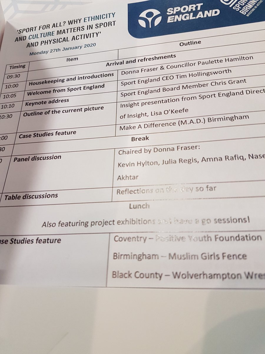 jaiminip15's tweet photo. Looking forward to today's event with @Sport_England and @sportbham! Have already heard some interesting insights about the pictute of sport and physical activity across England #sportforall https://t.co/dW1DwyS4Fl