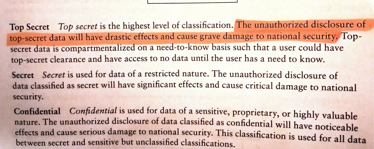 "The unauthorized disclosure of top-secret data will have drastic effects and cause grave damage to national security."