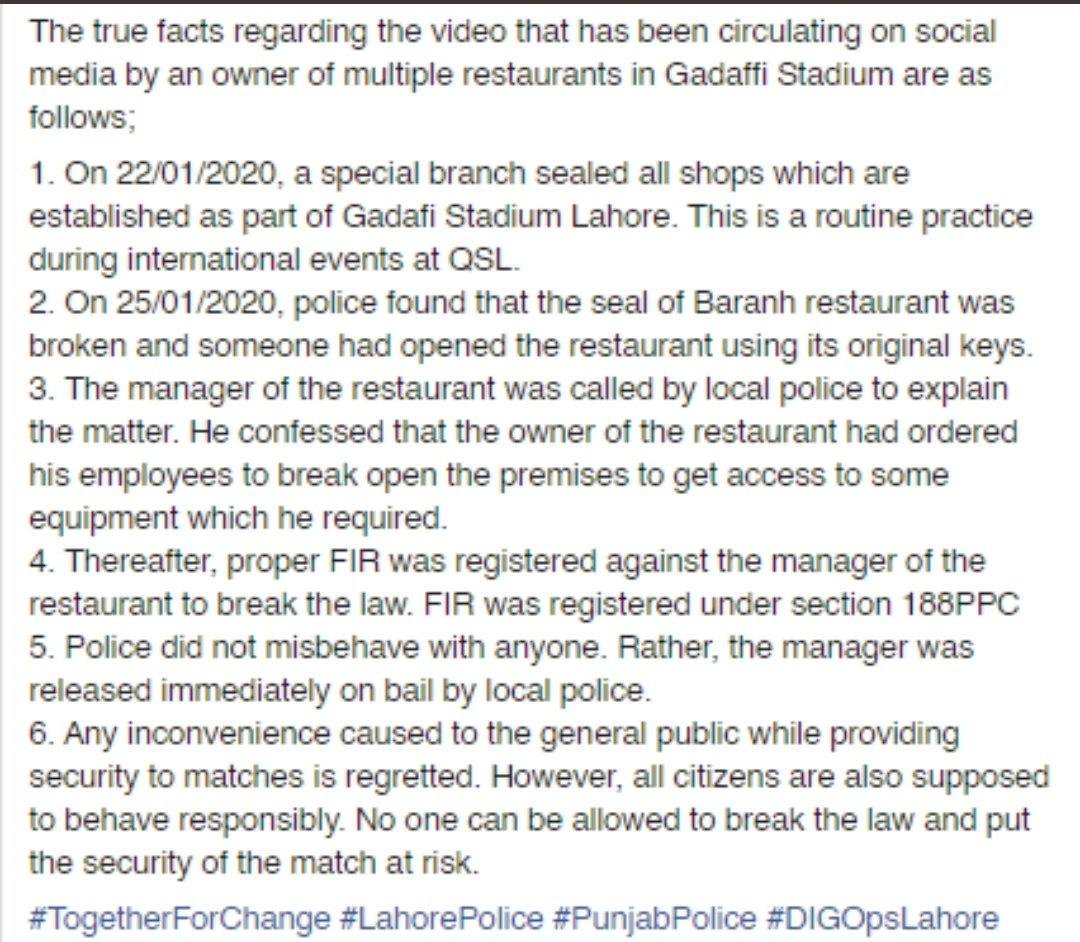 PolicePakistan's tweet photo. True facts regarding the issue https://t.co/JRBxdu4Uab