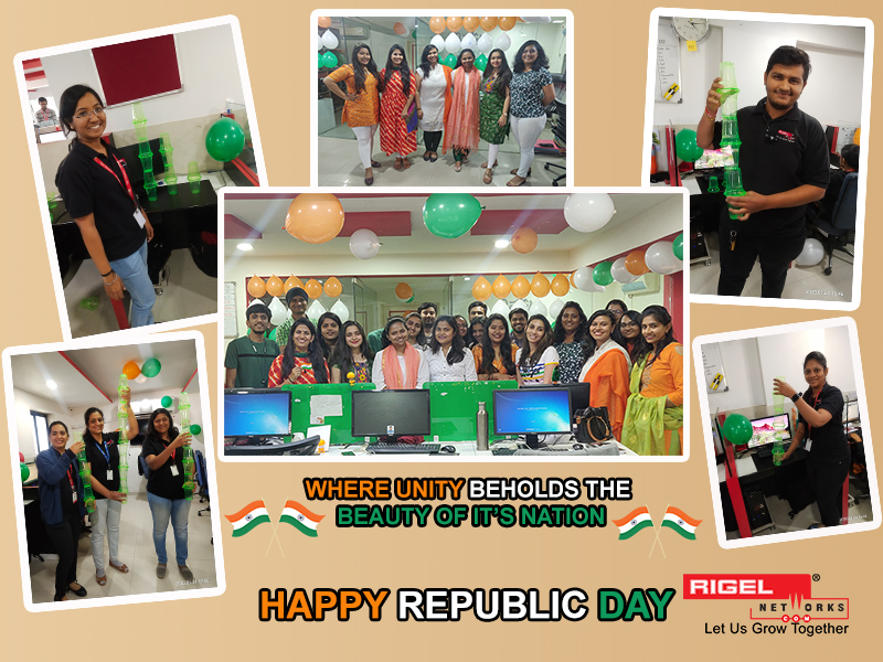 RigelBPO's tweet photo. Republic Day always reminds us of our long lived freedom and how hard it took for all of us to achieve the unflinching victory. 

#rigelnetworks #rigelstaffing #lifeatrigel #Indians #RepublicDay2020 #UnityinDiversity #funatoffice #teambuilding https://t.co/sGQnKX9M4M