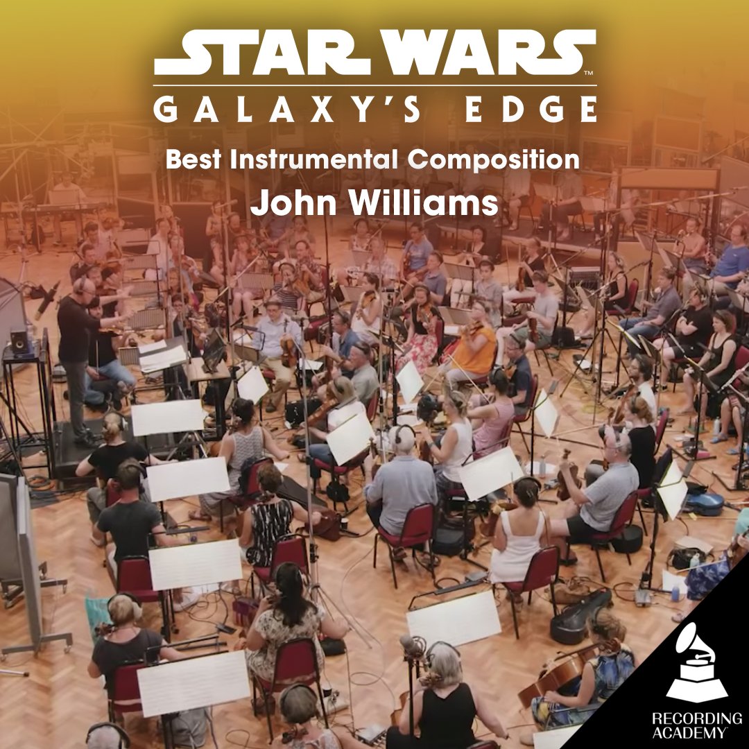 Congratulations to #JohnWilliams who took home Best Instrumental Composition at last night’s #GRAMMYs for his ‘Star Wars: Galaxy’s Edge Symphonic Suite’. Recorded in Studio One with the @LondonSymphony Orchestra - take a behind-the-scenes look: youtu.be/ryorxnoVWxQ