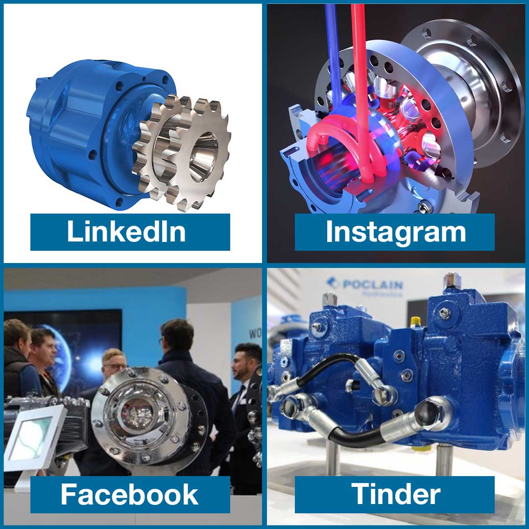 Poclain's tweet photo. Where can you find #Poclain? LinkedIn, Facebook, Instagram, Tinder (OK, not really Tinder, but if there was a dating app for #hydraulic #powertransmissions, we would swipe right). #dollypartonchallenge #poweredbypoclain https://t.co/MzNHiDUL2F