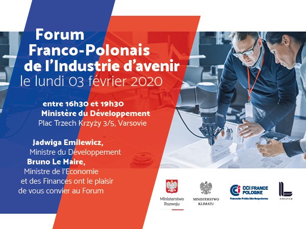 CCI_Pologne's tweet photo. 🇫🇷🇵🇱Le Forum Franco-Polonais de l’Industrie d’Avenir se tiendra dans le cadre de la visite du Président @EmmanuelMacron  en Pologne et réunira les Ministres de l'Economie et du Climat de Pologne et de France.
Les inscriptions➡️https://t.co/nmiG3Uvacu https://t.co/cxhdw9HeO0