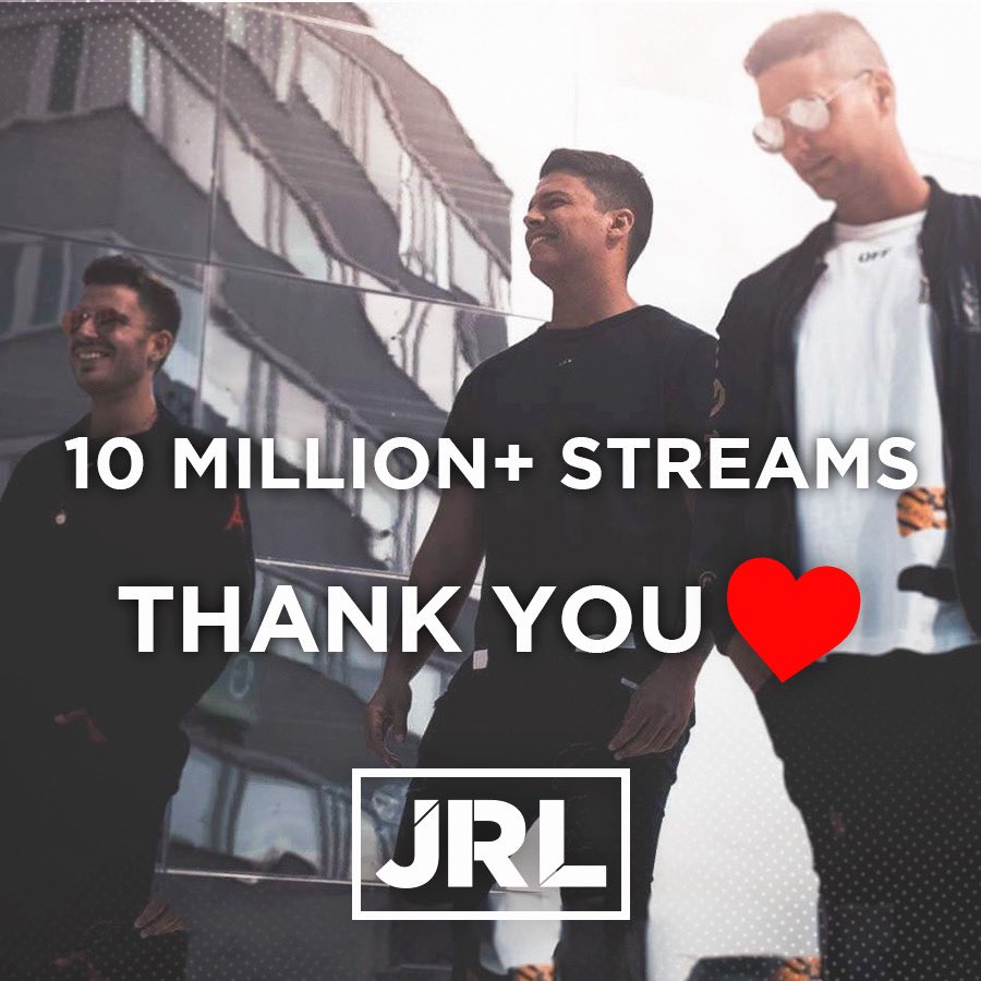 weareJRL's tweet photo. We just passed over 10 million streams at Spotify. Thank you all for the support, new music coming soon 🙏🏻❤️🔥 #JRL https://t.co/lwRP1xH6u7