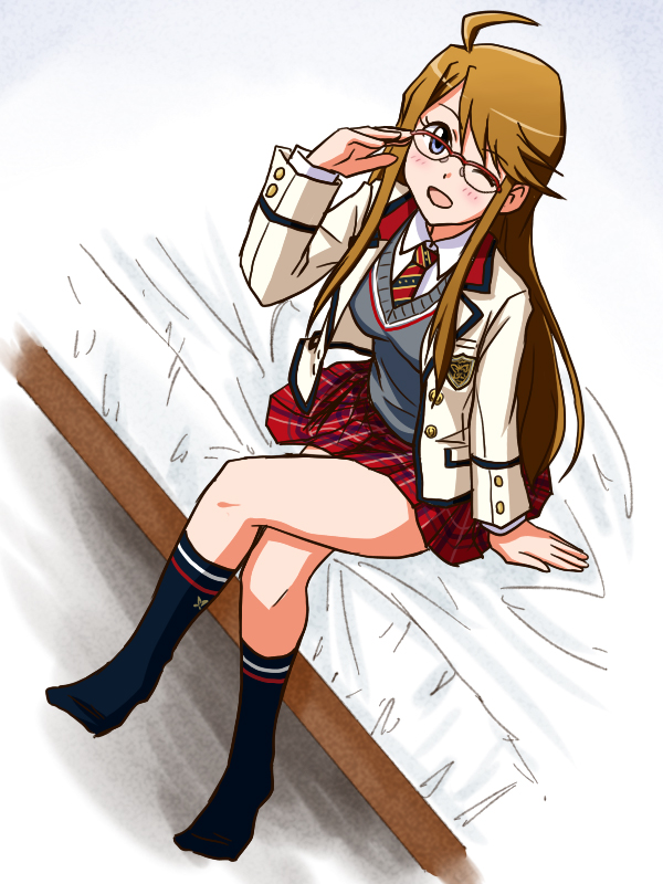 「制服眼鏡恵美
#所恵美 」|ゆいれそのイラスト