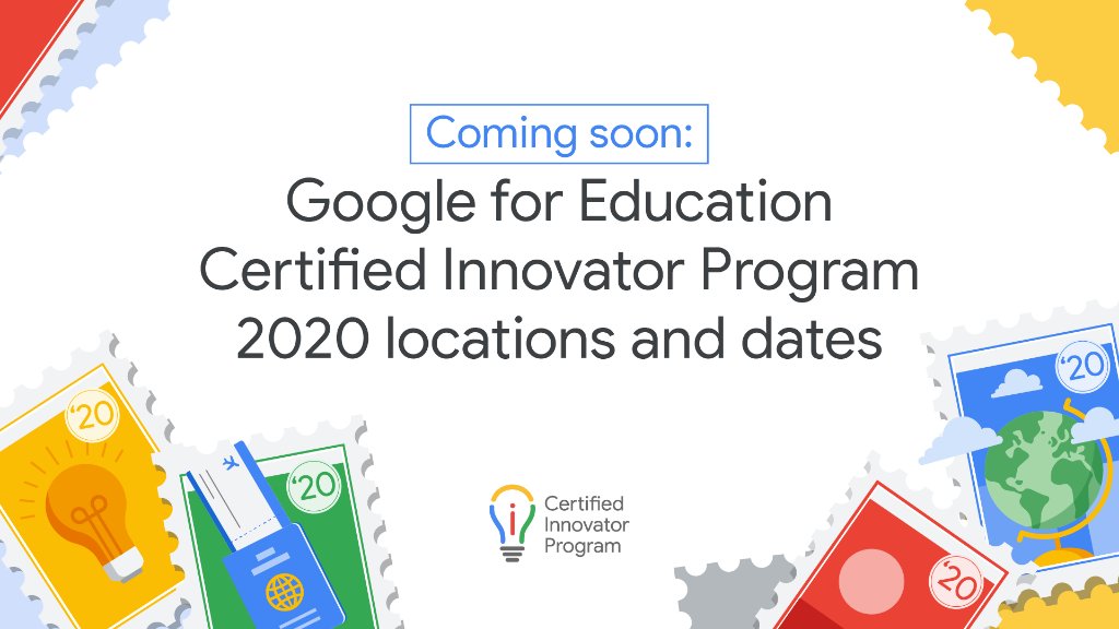 Canopy (@canopycic) on Twitter photo The dates for the 2020 Google Certified Innovator Academies #GoogleEI will be out soon - think you know someone who would make a great innovator? Someone who wants to solve a challenge in education? Tag them below and then get them to sign up for updates - docs.google.com/forms/d/e/1FAI… The dates for the 2020 Google Certified Innovator Academies #GoogleEI will be out soon - think you know someone who would make a great innovator? Someone who wants to solve a challenge in education? Tag them below and then get them to sign up for updates - docs.google.com/forms/d/e/1FAI…