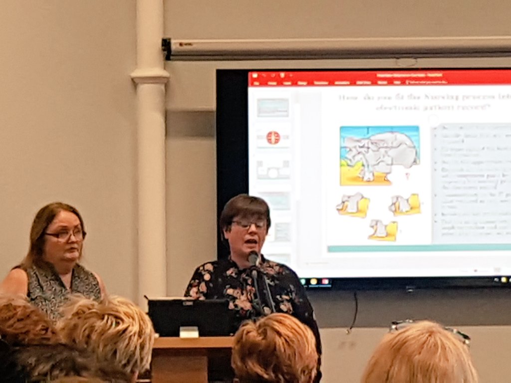 cullenrossi's tweet photo. Maura & AnnMarie speak if the importance of engaging with Nursing & other stakeholder in development of the #CareNotes system in the North-West. Also an excellent live demo of the System https://t.co/99aTPTuWqm