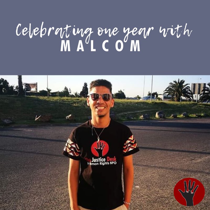 TheJusticeDesk's tweet photo. This month, our Bridging Coordinator, @MalcomGertseSA has been with the Justice Desk for one year!
Malcom has written a bit about his experiences in the last year.
Check it out here:
https://t.co/8gCeim1PSa
#makeanimpact #makeadifference #bridgingprogram #thejusticedesk https://t.co/jVOb4mconp