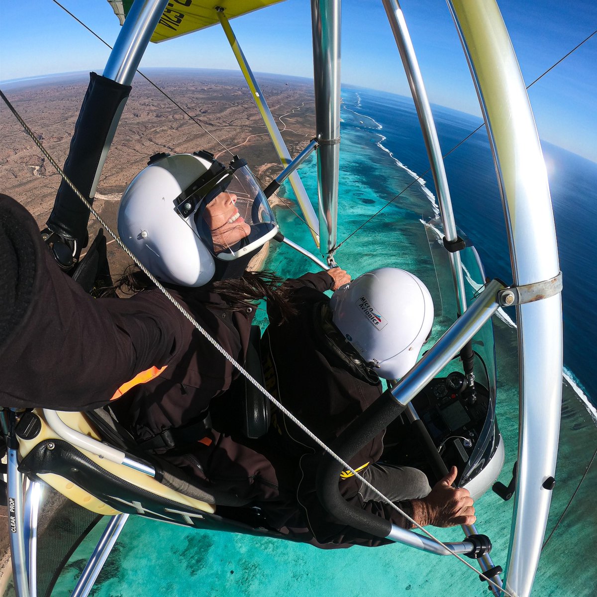 🦅"I'm like a bird, I'll only fly away!" 🎵 Channel your inner Nelly Furtado as you soar over #Exmouth on <a href="/thecoralcoast/">WA's Coral Coast</a>, and see the incredible treasure troves of marine wildlife in #NingalooReef 🐠 but from above ☁️ while hang gliding! 📷 <a href="/GoPro/">GoPro</a> #thisisWA