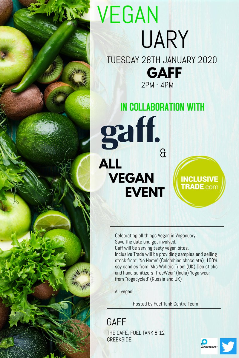 WSFuelTank's tweet photo. #HappyMonday Fuellers! We are going to kick off tomorrow @ 2pm! One of the #veganbites @gaff_deptford will be serving will be flat bread with crushed avocado and tomato salsaπ
π₯π₯We cannot wait! #yummy #foodie #vegjanuary #Veganuary https://t.co/qO4reYQzEa