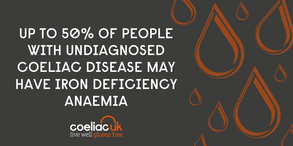 Coeliac_UK's tweet photo. Did you know that #irondeficiency anaemia is common in people with undiagnosed coeliac disease? 

Take our online assessment at https://t.co/p3GLncx5Wv to check if you are at risk of #coeliac disease. 

#IsItCoeliacDisease https://t.co/BLjStUULC8
