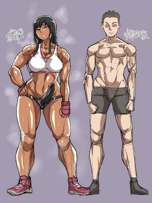 次のリクエストはオリジナル物になるのでそのキャララフ。M向けミックスファイトは前々から描きたいと思っていたので楽しみ! 