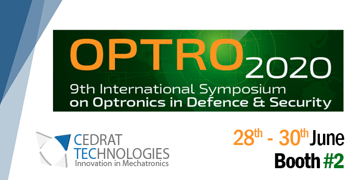 CedraTec's tweet photo. @CedraTec participe cette semaine au salon @Optro_Defense à Paris. Nos commerciaux seront ravis de vous présenter nos dernières nouveautés mécatroniques sur le stand #2.
#mecatronique #optronique @Minalogic @inovallee #microbalayage #tramage #stabilisationimage #optique https://t.co/yaYIT4ljHM