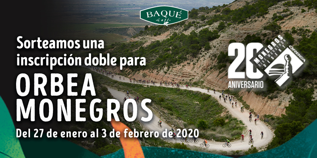 CafeBaque's tweet image. [#SORTEO] Llévate una inscripción doble para @OrbeaMonegros 💪 Para participar...
✔ Sigue a @CafeBaque
✔ RT
También puedes probar suerte en Instagram y en Facebook. ¡Suerte!🍀
Bases del sorteo: bit.ly/SorteoOrbeaMon…
#OrbeaMonegros #OrbeaMonegros2020 #ciclismo #ciclista #orbea
