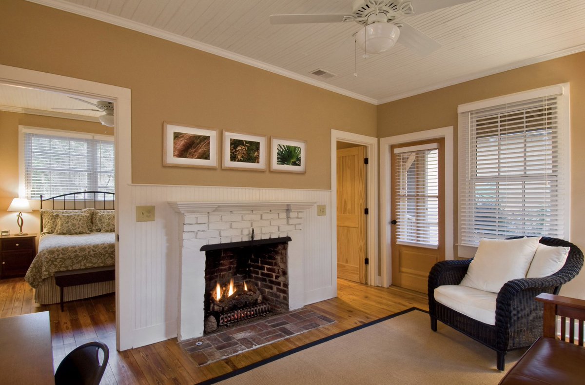 Chilly mornings call for a cozy warm fire and a cup of hot cocoa! Can you guess which cottage this is?
