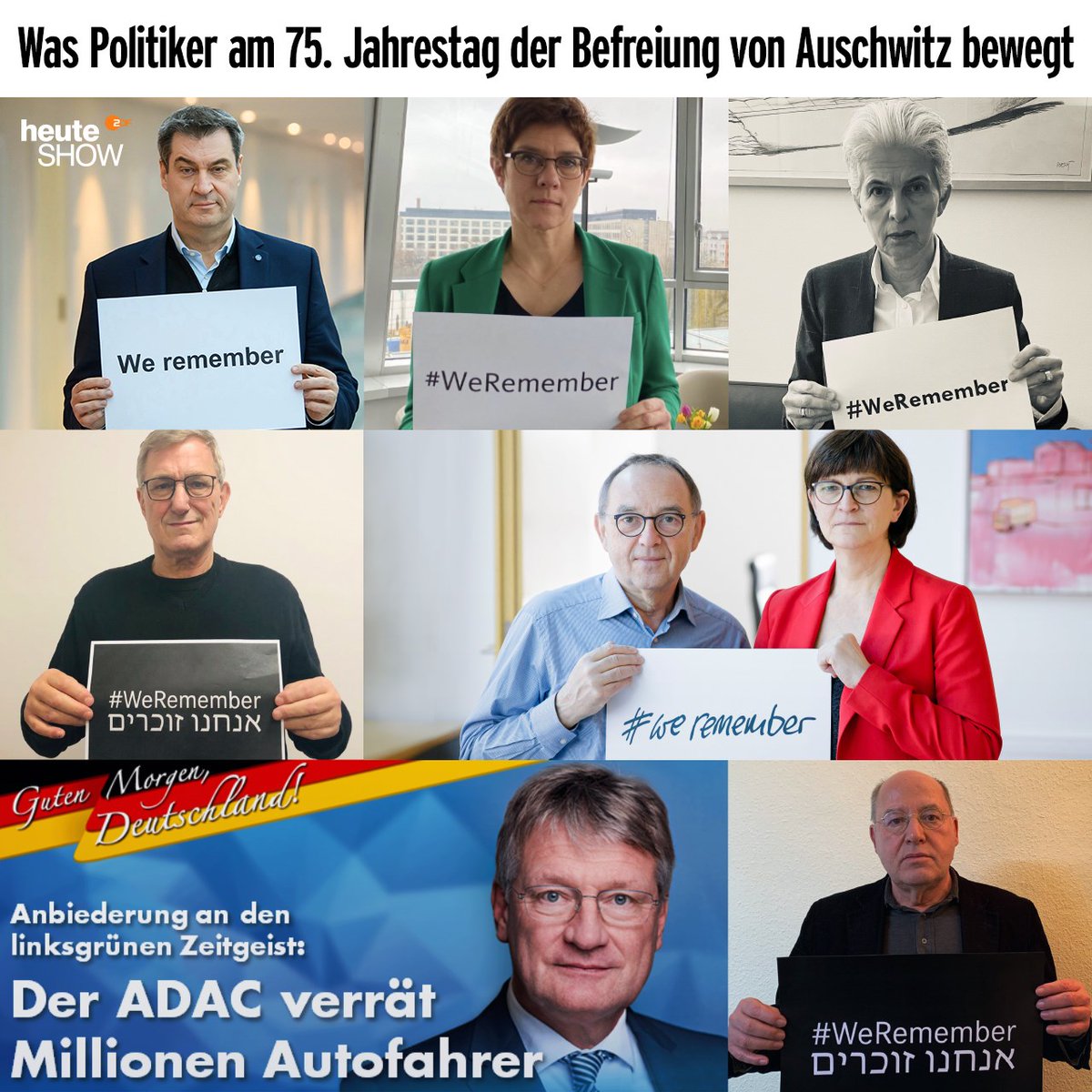zeevrosenberg's tweet photo. Wie dämlich ist @Joerg_Meuthen und #afd überhaupt? Wenn sie die Geschichte respektieren würden, wäre das Thema heute nicht der ADAC, sondern #WeRemember Da sehen wir, was die #afd von diesem Tag, der Befreiung #Auschwitz hält!    #Rechtsradikal #Antisemitismus #nieweider https://t.co/0alpAJqpnW