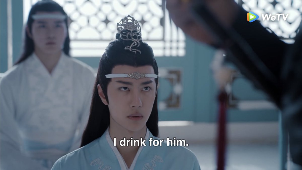 and that parallel between wwx snatching that cup forced on lwj and lwj snatching wwx’s cup to drink his.