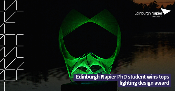 EdinburghNapier's tweet photo. An Edinburgh Napier PhD student has had his work recognised with a leading lighting design award. 💡🏆
Full story 👉🏻 https://t.co/8qe3cRhkKH
#LightDesign #LightAwards https://t.co/pHJ9H1cShS
