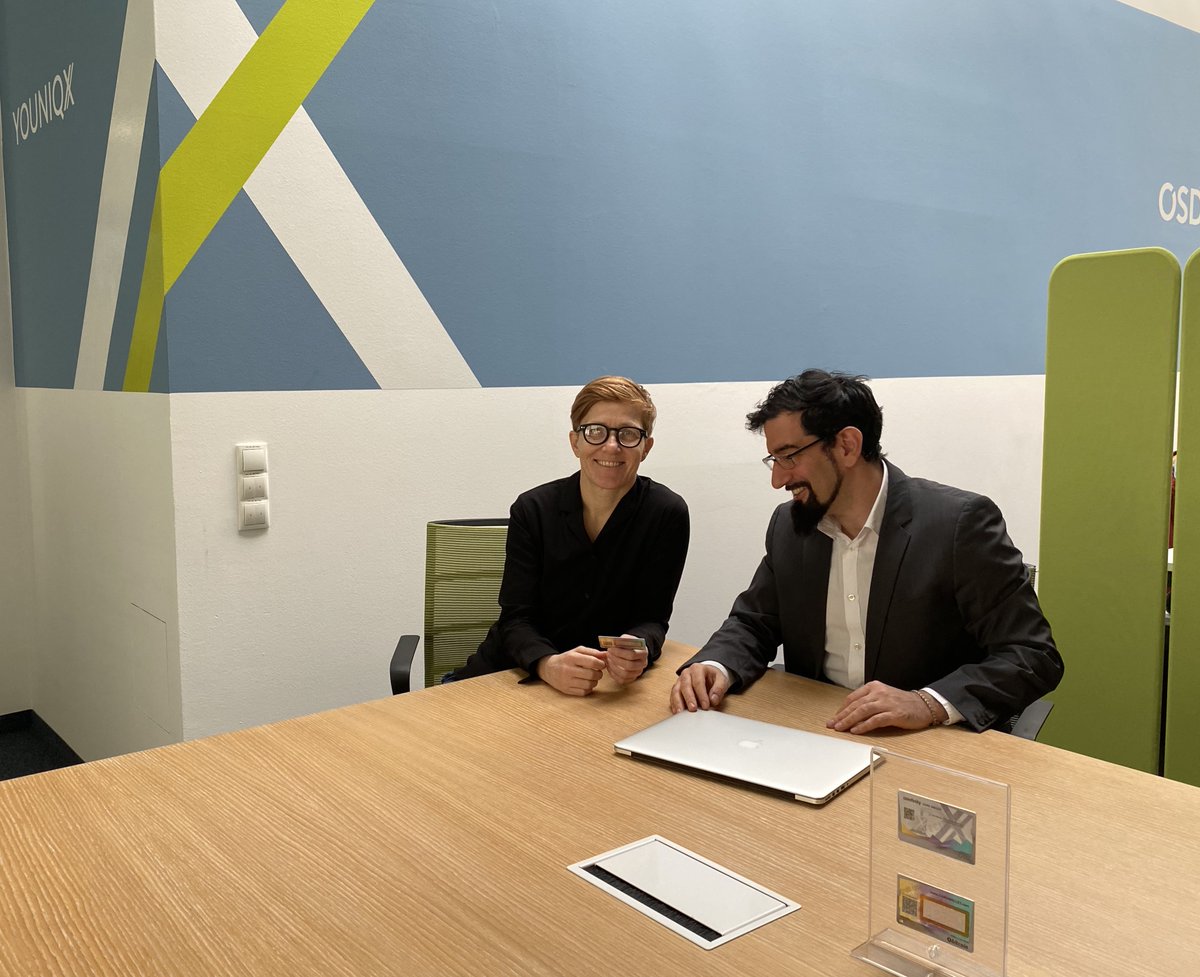 youniqx's tweet image. Really happy to welcome Austrian author and bitcoin insider @AnitaPosch at our office in #Vienna, showing her the birthplace of our high-security cold wallet #chainlock 🔒Absolutely interesting to share ideas about secure #crypto storage and the future of #bitcoin!