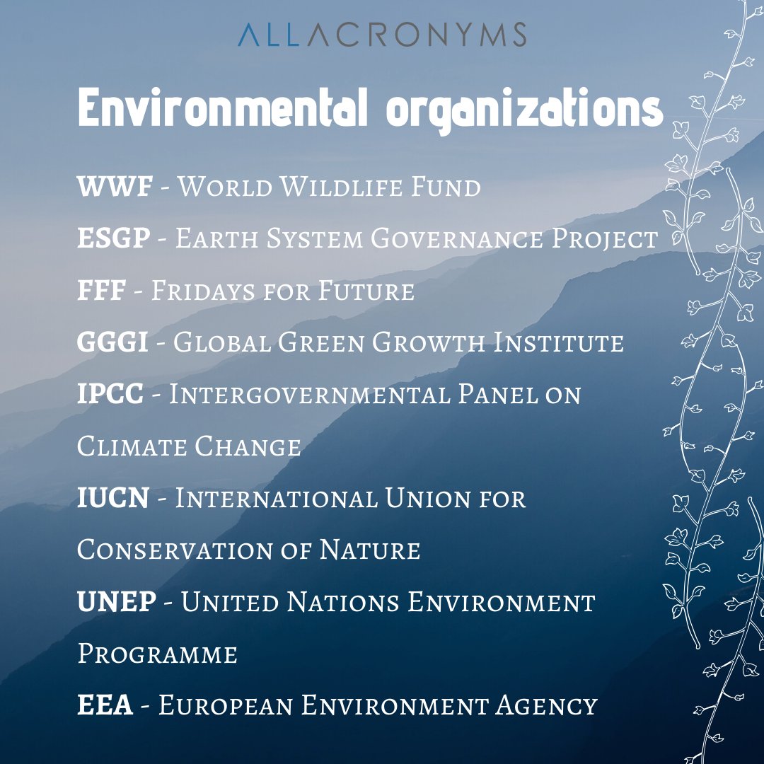 All Acronyms V Twitter Find Out Other Acronyms And Abbreviations Related To Environment On Https T Co Xxfkiqvwsh Topacronyms Commonabbreviations Topabbreviations Abbreviation Acronym Englishlearning Natureprotection Allacronyms Https