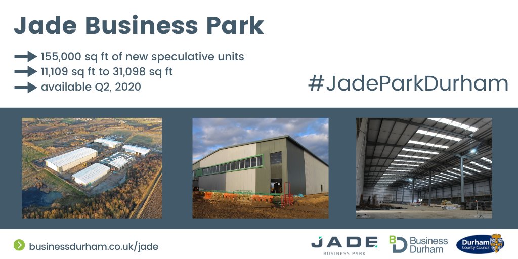 Business Durham (@_businessdurham) on Twitter photo Builders <a href="/bandkbuild/">Bowmer+Kirkland</a> are half way through the <a href="/DurhamCouncil/">Durham County Council</a> owned <a href="/JadeParkDurham/">Jade Business Park</a> building seven brand new units providing 155,000 sq ft industrial space by summer 2020.
Perfect for distribution, tech & advanced #ukmfg 👉 bit.ly/2JRyHWt <a href="/HBPPLC/">Highbridge Properties PLC</a> #JadeParkDurham Builders <a href="/bandkbuild/">Bowmer+Kirkland</a> are half way through the <a href="/DurhamCouncil/">Durham County Council</a> owned <a href="/JadeParkDurham/">Jade Business Park</a> building seven brand new units providing 155,000 sq ft industrial space by summer 2020.
Perfect for distribution, tech & advanced #ukmfg 👉 bit.ly/2JRyHWt <a href="/HBPPLC/">Highbridge Properties PLC</a> #JadeParkDurham