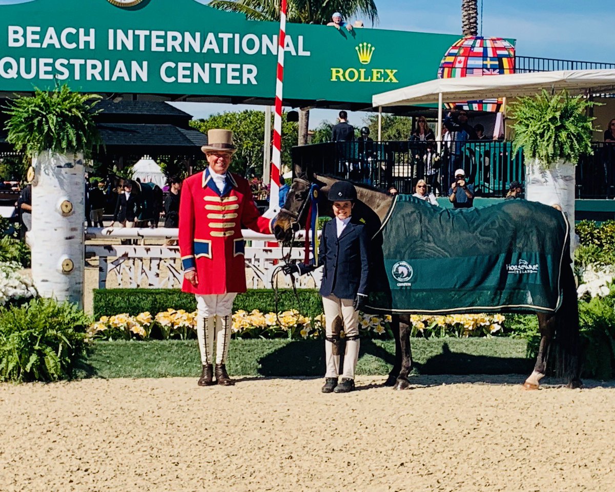 BHBROKER's tweet photo. Proud Dad moment—Amelia got reserve champion three weeks in a row at the #palmbeach equestrian center! She also got to meet Olympic show jumping champion Martin Fuchs. #prouddad https://t.co/hFrdQ01nKE