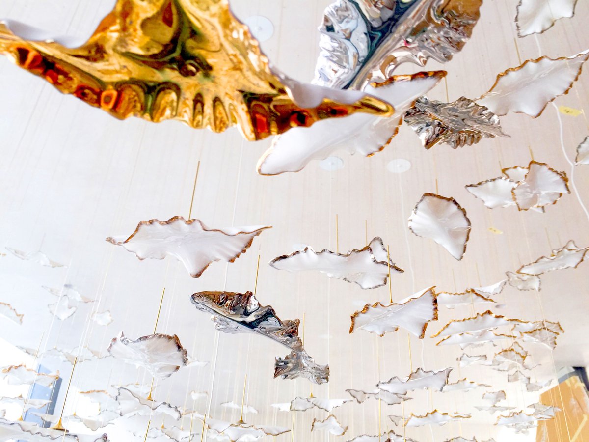 Decorative details of the ceiling are bespoke art pieces by Carlisle Design Studio.  

#CDSprojects #carlisledesignstudio #matthewcarlisle1