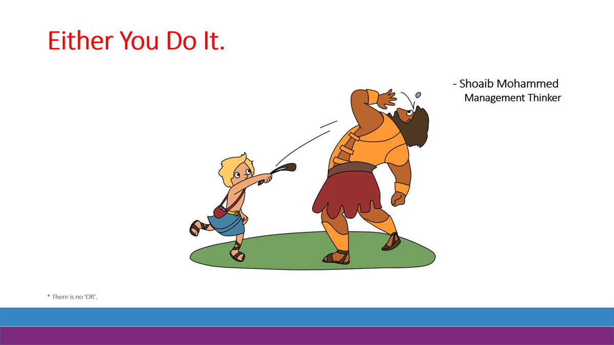 FurpleCS's tweet photo. Hath there come unto thee the (his)story of David vs Goliath?

"Either You Do It."
 - Shoaib Mohammed

Think of David as 'yourself', and Goliath as 'the adversities you meet in your life'.

#MotivatingMonday #MondayMotivation #MondayMantra #ManagementThinker #ShoaibMohammed https://t.co/kwI8dFbj5R