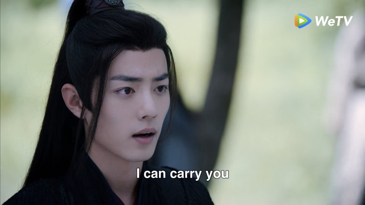 he went from being unable to walk and still refusing to let wwx carry him to actually letting wwx treat a cut on his finger as a grave injury and fuss over it.