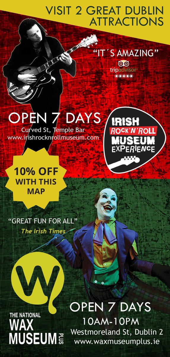 Visit 2 great DUBLIN attractions!

Grab your combo ticket now from either websites! Save when you buy online.