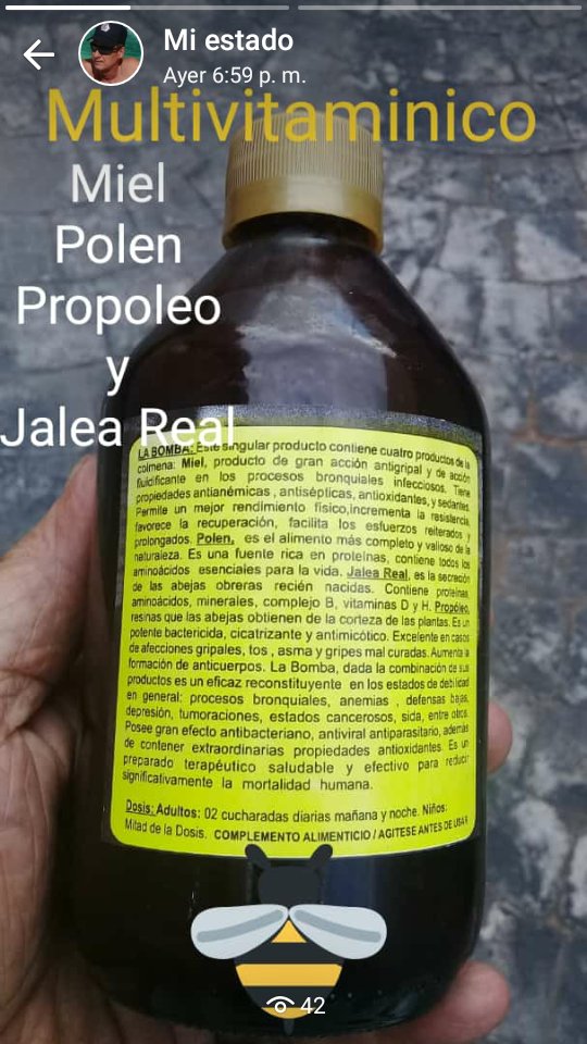 PedroACarvajal's tweet photo. Multivitaminico Natural de Abejas.
Miel, Polen, Propoleo y Jalea Real
Somos Apicultores, con la pureza de nuestros Campos 
☎0424 4471258 Instagram pedrocarvajal_ https://t.co/y3HeVM71hk