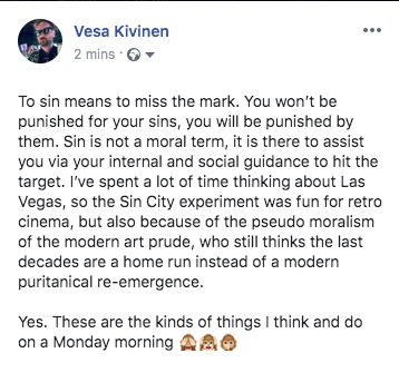 artbyvesa's tweet photo. Sin City.
#lasvegas #missthemark #prude #artnude https://t.co/IGXsTE4Gyr