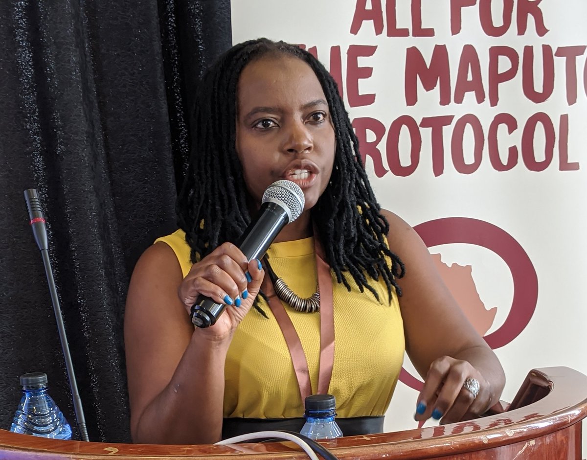 SOAWR's tweet photo. "In Southern Africa, femicide, lack of data, lack of resources, initiation rites, FGM and witchcraft accusations remain one of the biggest challenges facing women and sometimes laws are not enough to prohibit these harmful practices," Patience Mungwari. #FollowtheProtocol https://t.co/gb5mMj5Zbw