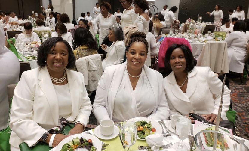 UTOAKA1908's tweet photo. Upsilon Tau Omega members along with members of AKA Sorority attended the MFD Celebration: “112 Years of Sustained Excellence in Service”. UTO members contributed to the over 10K toiletry items that were collected and donated to women in need. #UTO1908 #NAR1908 #AKA1908 https://t.co/rJedNdjS7J