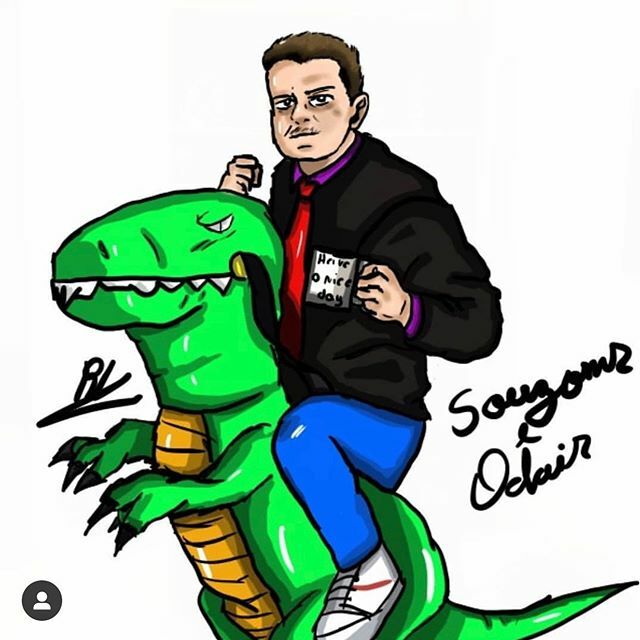 Renan Souzones on X: Desenho incrível feito pela @kelleite_ mostrando eu e  o Odair, o dinossauro mais amado da internet 😂👌🏻 obrigado lek ❤️❤️    / X