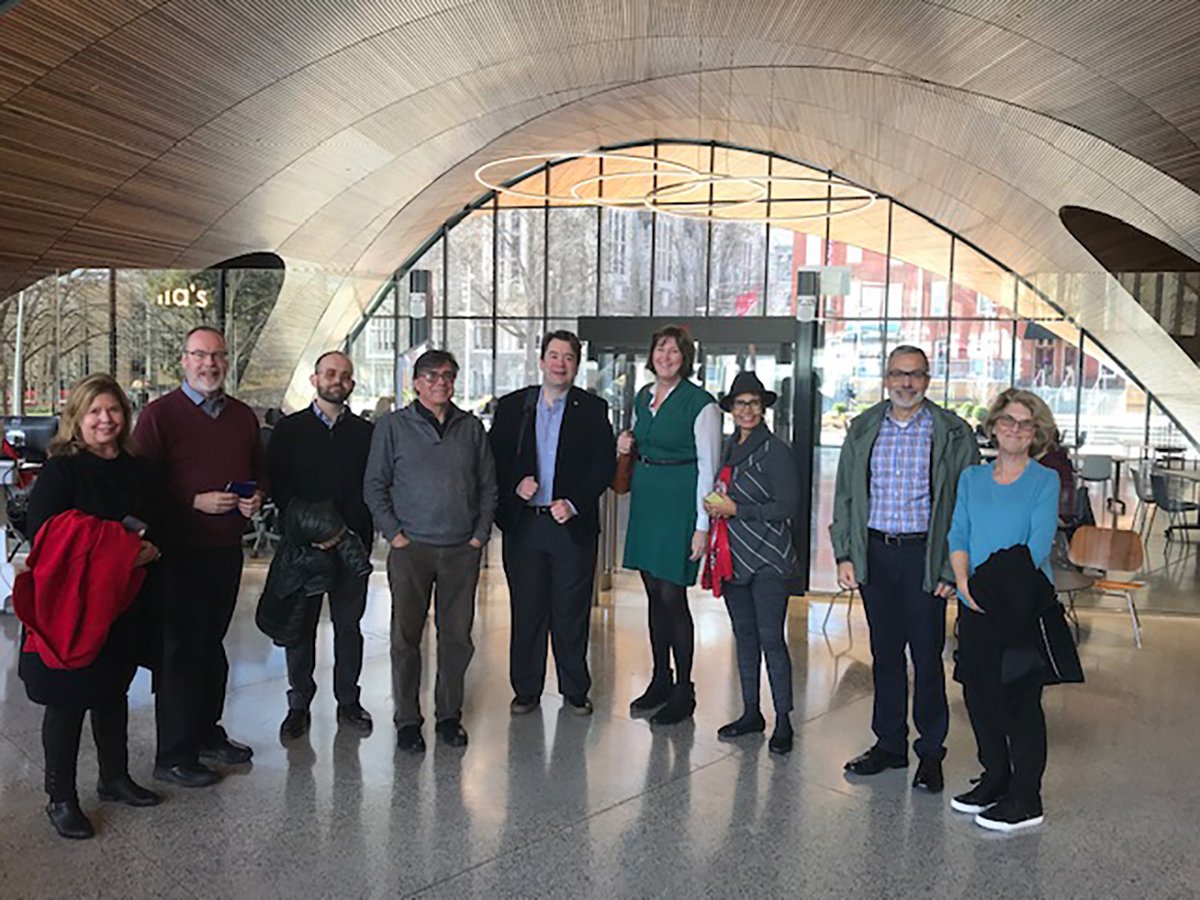 Attending last day of #alamw20 in Philadelphia today. Had a chance to visit <a href="/TempleLibraries/">Follow Us on Blue Sky -- Temple Libraries</a> beautiful new Snøhetta-designed library during my visit.